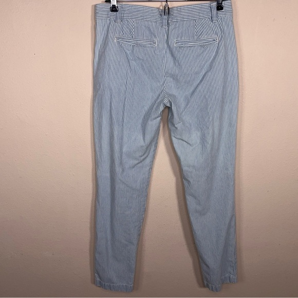 Size 0 Gap Brand Straight Leg Ankle Stripes Preppy Cotton Coastal Khakis By Gap - Picture 8 of 13